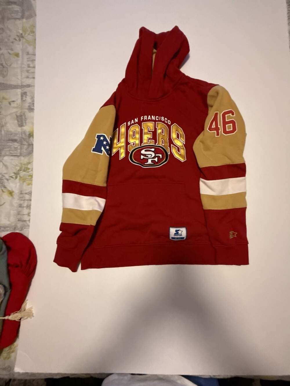 Starter San Francisco 49ers NFL Colorblock Pullover Hoodie Men's XL